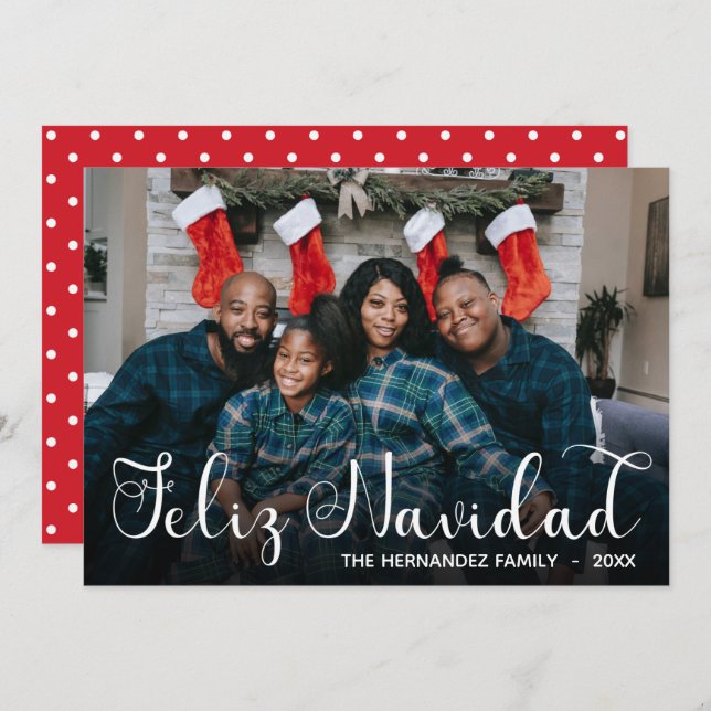 Feliz Navidad Photo Holiday Card (Front/Back)