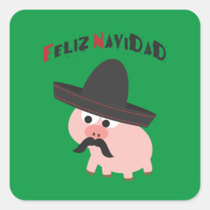 Feliz Navidad! Pig Sticker