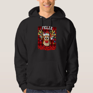 Feliz Navidad  Reindeer Family Hoodie
