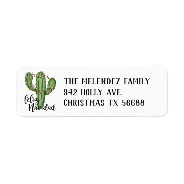 Feliz Navidad Return Address Labels (Front)