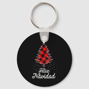 Feliz Navidad Shirts Family - Christmas Trees Buff Keychain