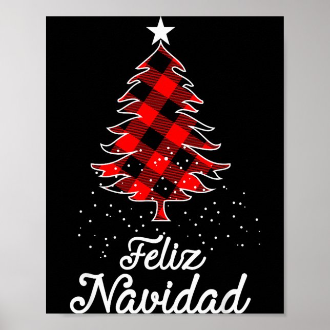 Feliz Navidad Shirts Family - Christmas Trees Buff Poster (Front)