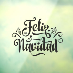 Feliz Navidad shopfront greeting customers Window Cling