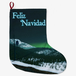 Feliz Navidad - Silent Night Large Christmas Stocking