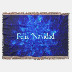 Feliz Navidad - Snowburst Throw Blanket