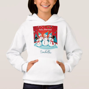 Feliz Navidad Snowman Personalized Name Spanish