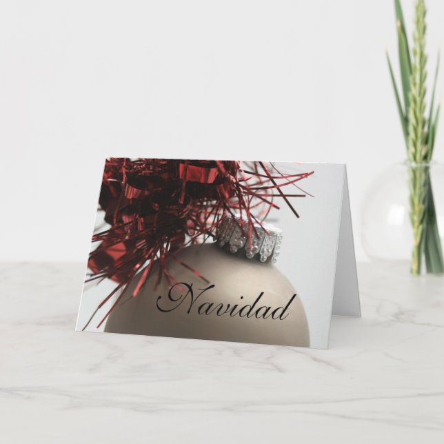 Feliz Navidad Spanish Christmas Card (Front)
