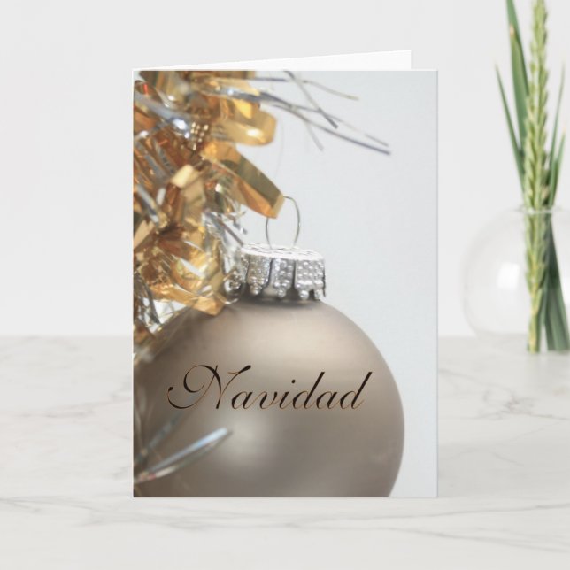 Feliz Navidad Spanish Christmas Card (Front)