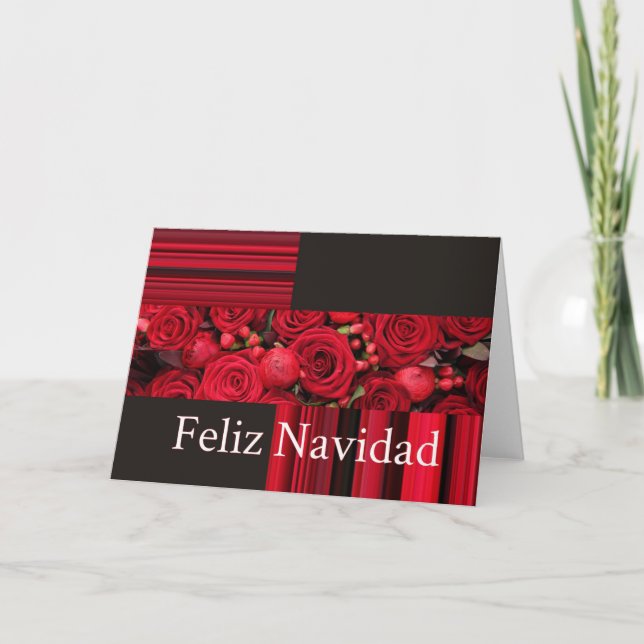 Feliz Navidad Spanish Christmas Card (Front)
