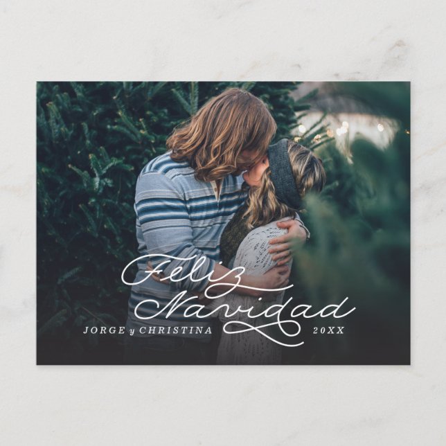 Feliz Navidad, Spanish Christmas Card, postcard (Front)