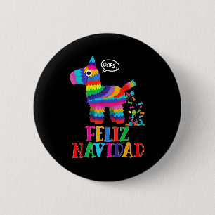 Feliz Navidad Spanish Christmas Funny Mexican Nata 2 Inch Round Button