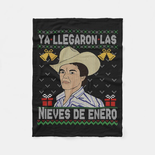 Feliz Navidad Spanish Las Nieves De Enero El Del C Fleece Blanket (Front)