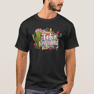 Feliz Navidad Spanish Merry Christmas Funny Christ T-Shirt