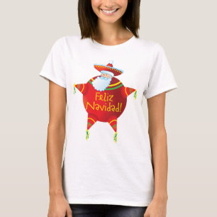 Feliz Navidad - Spanish T Shirt, Spanish Santa T-Shirt