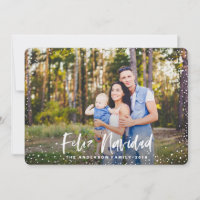 Feliz navidad stars photo carte de vacances