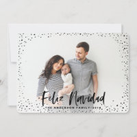 Feliz navidad stars photo holiday card