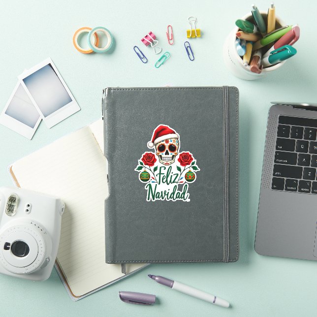 Feliz Navidad Sugar Skull Mexican Christmas T-Shir (iPad Cover)