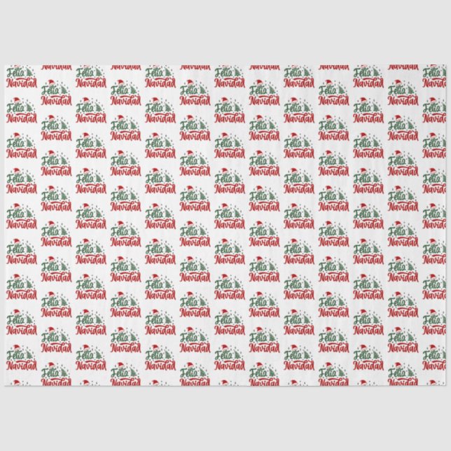 Feliz Navidad  Tissue Paper (Front)