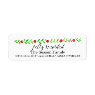 Feliz Navidad, watercolor Christmas banner