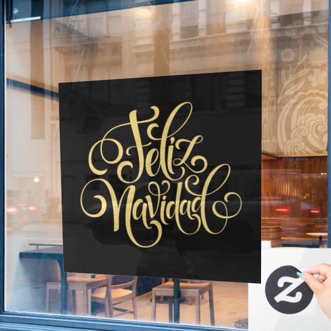 Feliz Navidad Window Cling (Cafe Window)