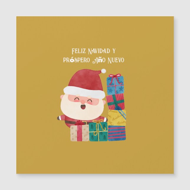 Feliz Navidad y próspero Año Nuevo, Carte de Noël (Devant)