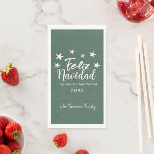 Feliz Navidad  y próspero Año Nuevo Holiday Party Napkin