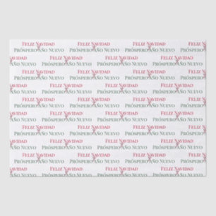 Feliz Navidad y Prospero Año Nuevo Tissue Paper