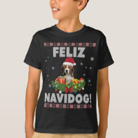 Feliz Navidog Beagle Chien moche Sweat Père Noël J