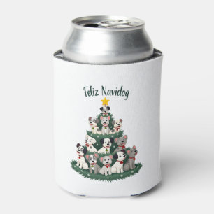 Feliz Navidog Christmas Dog T-Shirt, Funny Cute Xm Can Cooler