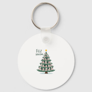 Feliz Navidog Christmas Dog T-Shirt, Funny Cute Xm Keychain
