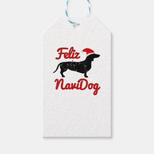 Feliz Navidog Dachshund Christmas  Gift Tags