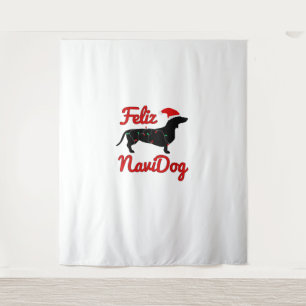 Feliz Navidog Dachshund Christmas Tapestry