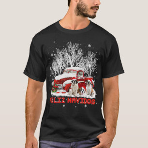 Feliz Navidog Saint Bernard Christmas Dog Lovers C T-Shirt