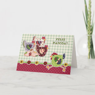 Feliz Páscoa. Carte de Pâques en portugais