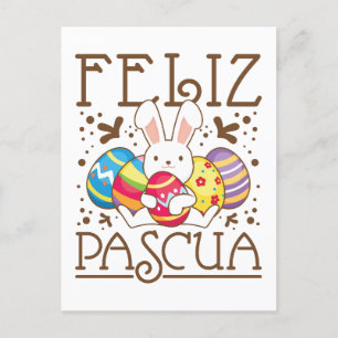Feliz Pascua Happy Easter Spanish Postcard