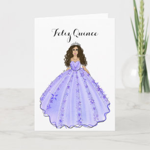 Feliz Quince - Purple Quinceanera Birthday Card
