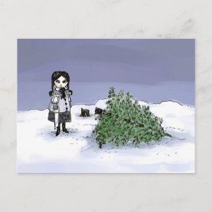 Felling the Holiday Tree Postcard