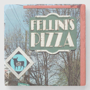 Fellini's Poncey Highland, Atlanta Marble Stone Co Coaster