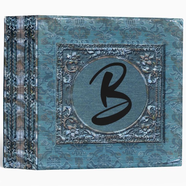 Fellowsbey Marie Vintage Chic Monogram Binder (Front/Spine)