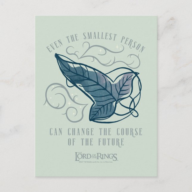 Fellowship Elven Brooch Quote Graphic Postcard (Front)