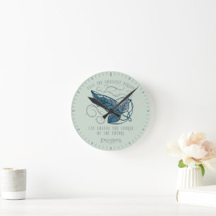 Fellowship Elven Brooch Quote Graphic Round Clock