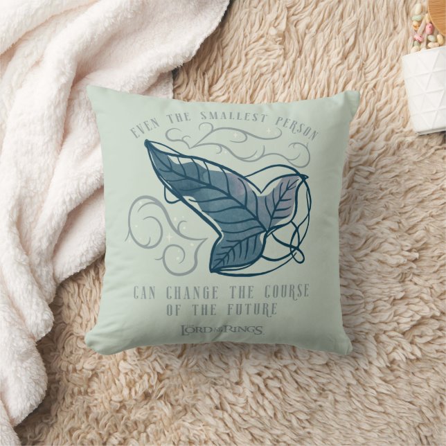 Fellowship Elven Brooch Quote Graphic Throw Pillow (Blanket)