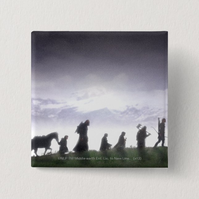 FELLOWSHIP OF THE RING™ 2 INCH SQUARE BUTTON (Front)