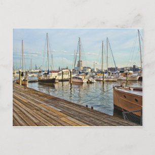 Fells Point Marina in Maryland Postcard