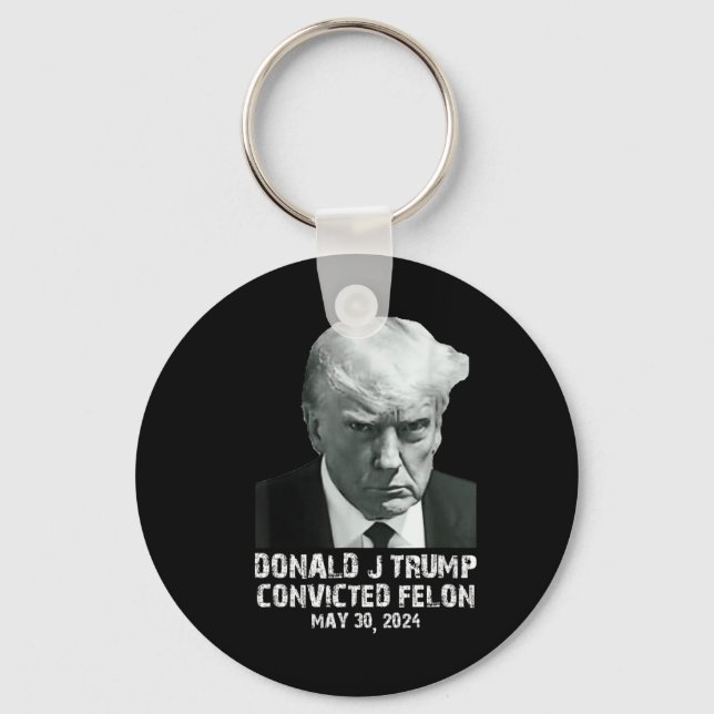 Felon Donald Trump Guilty Lock Him Up Trump Prison Keychain (Front)