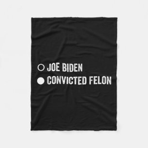 Felon Funny Pro Trump 2024 Fleece Blanket
