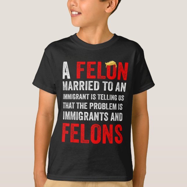 Felon married immigrant telling us that problem T-Shirt (Front)