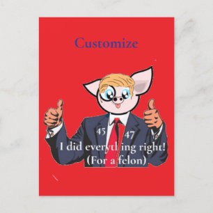 Felon President Thunder_Cove Postcard