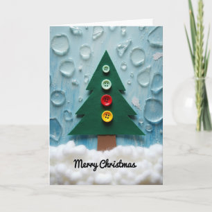 Felt Evergreen Christmas Card