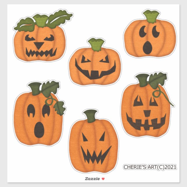 Felt Look Spooky Pumpkins Collection (Sheet)